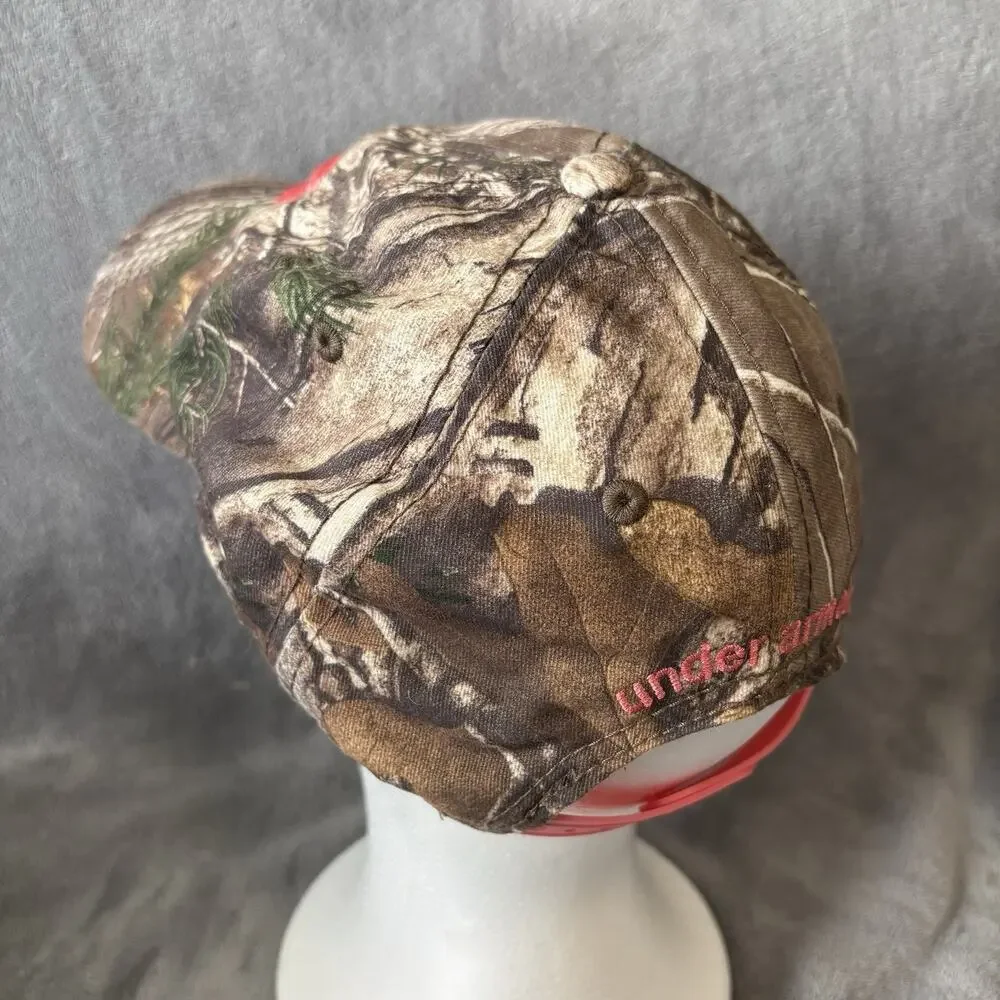 Under Armour Hat Womens Strapback OFSA RealTree Camo Camouflage Pink‎ Logo Hunt